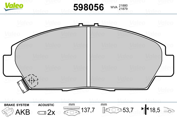 Remblokset Valeo 598056