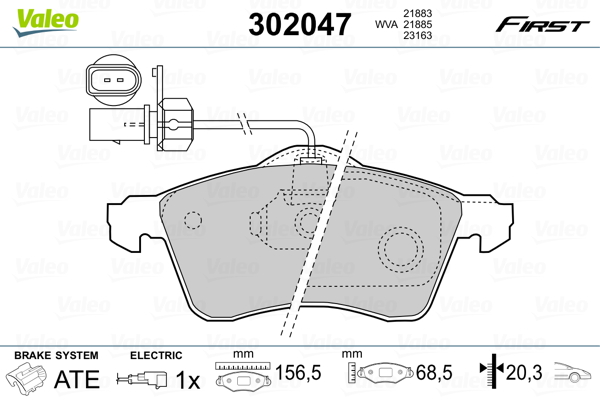 Remblokset Valeo 302047