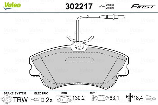 Remblokset Valeo 302217