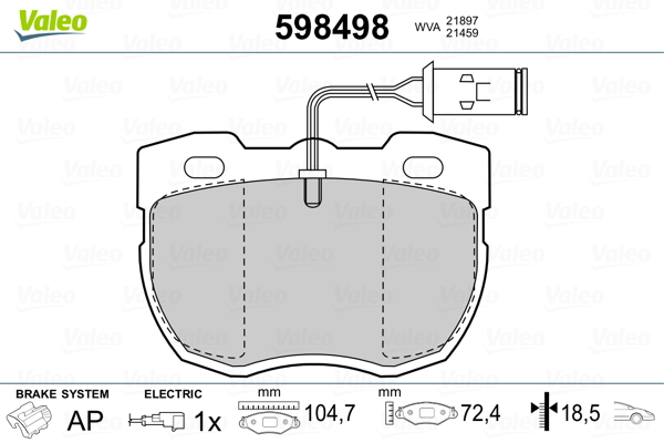 Remblokset Valeo 598498