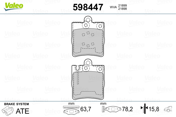 Remblokset Valeo 598447