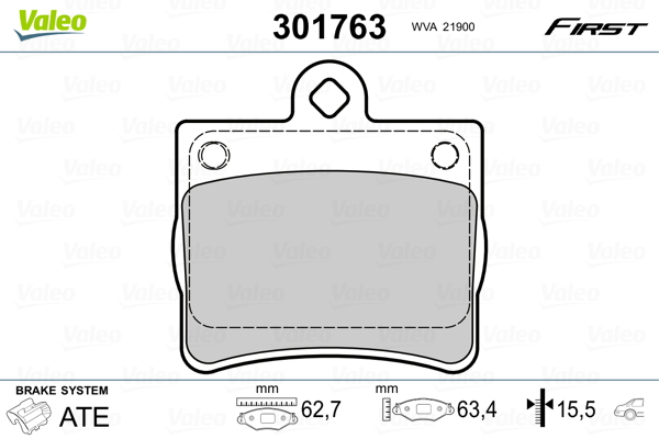 Remblokset Valeo 301763