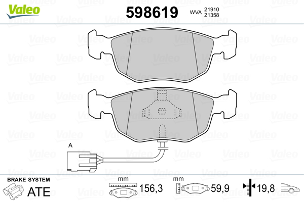 Remblokset Valeo 598619