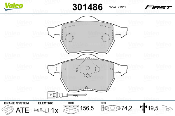 Remblokset Valeo 301486