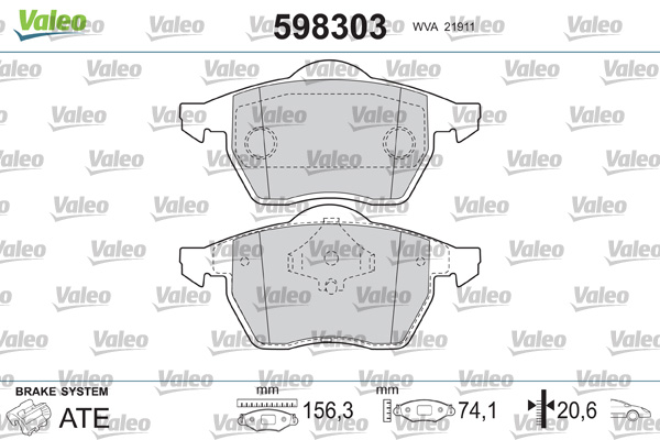 Remblokset Valeo 598303