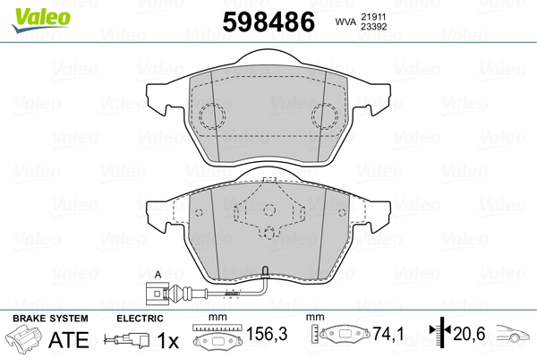 Remblokset Valeo 598486