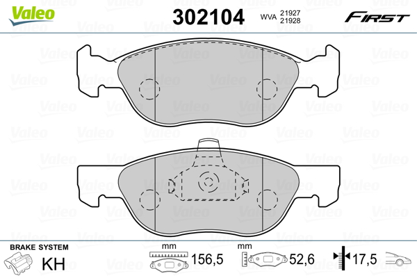 Remblokset Valeo 302104