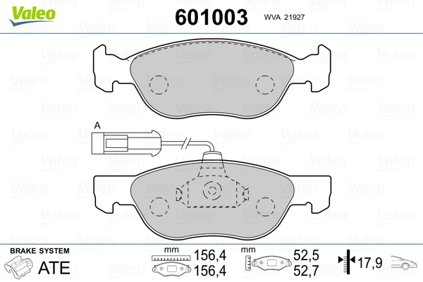 Remblokset Valeo 601003