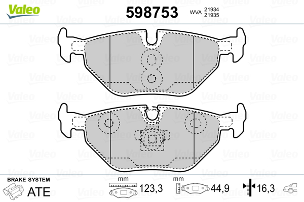 Remblokset Valeo 598753