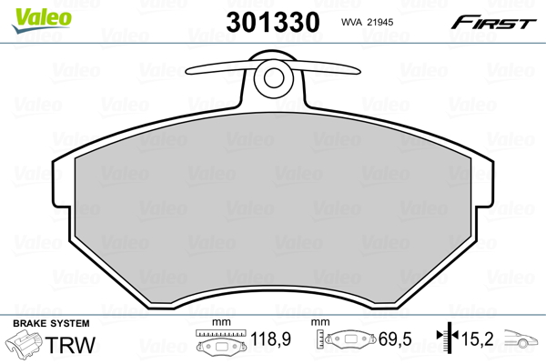 Remblokset Valeo 301330