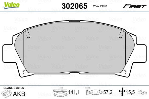 Remblokset Valeo 302065