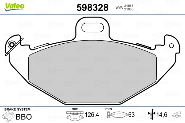 Remblokset Valeo 598328