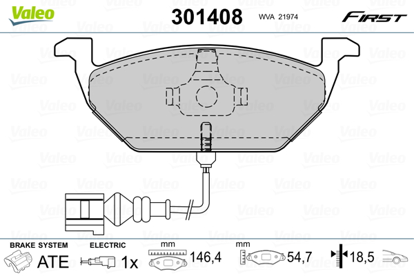 Remblokset Valeo 301408