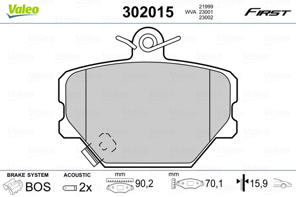 Remblokset Valeo 302015