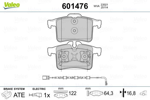 Remblokset Valeo 601476