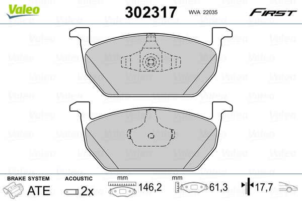 Remblokset Valeo 302317