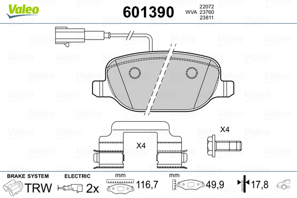 Remblokset Valeo 601390