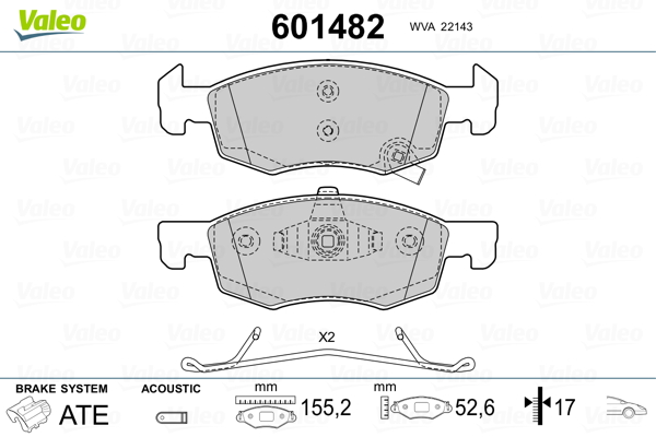 Remblokset Valeo 601482