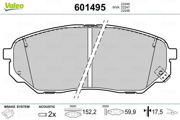 Remblokset Valeo 601495