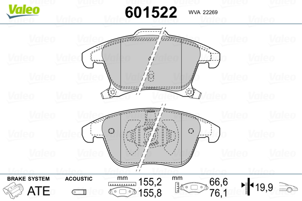 Remblokset Valeo 601522