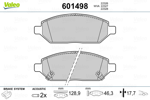 Remblokset Valeo 601498