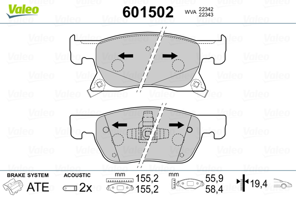 Remblokset Valeo 601502