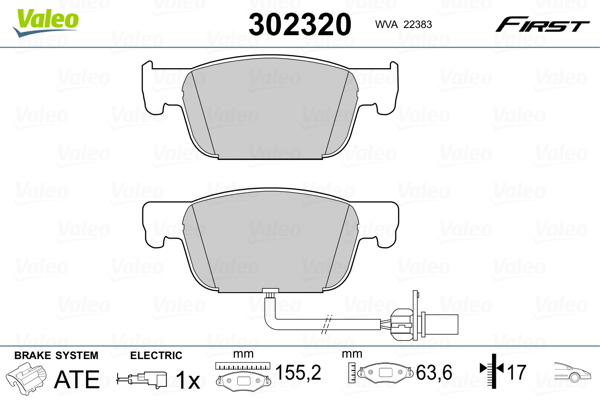 Remblokset Valeo 302320