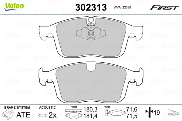 Remblokset Valeo 302313