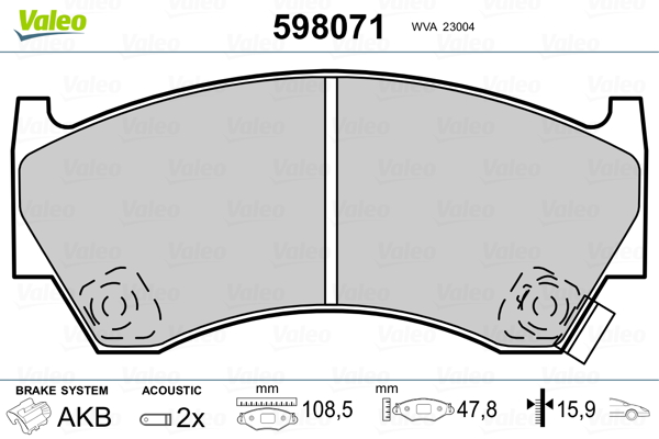 Remblokset Valeo 598071