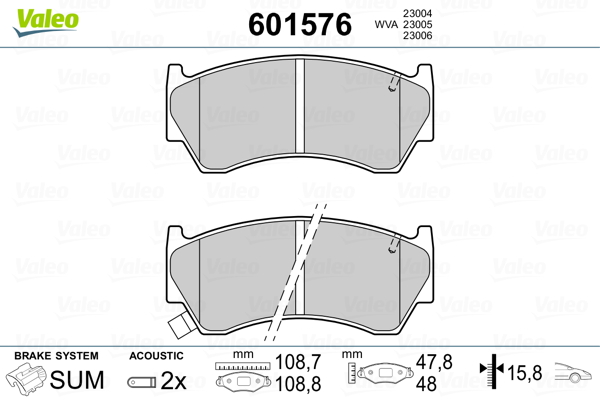 Remblokset Valeo 601576