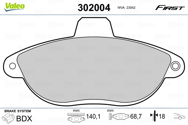 Remblokset Valeo 302004