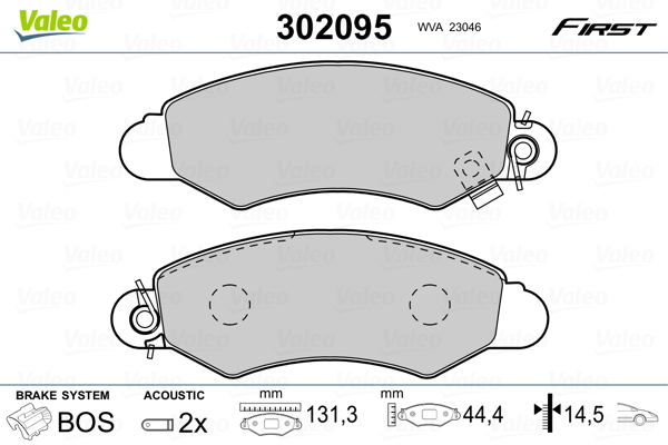 Remblokset Valeo 302095