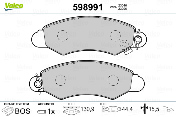 Remblokset Valeo 598991