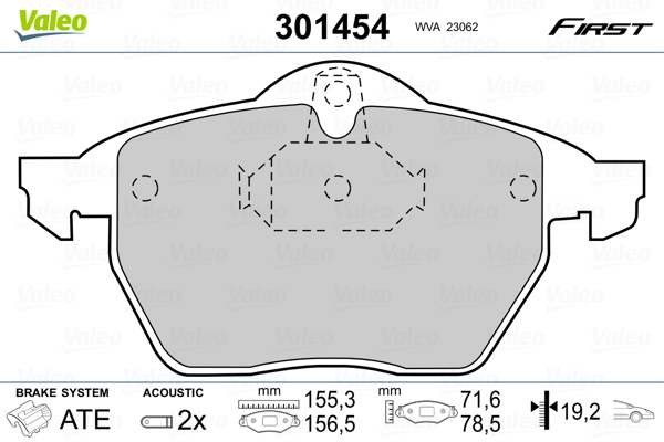 Remblokset Valeo 301454