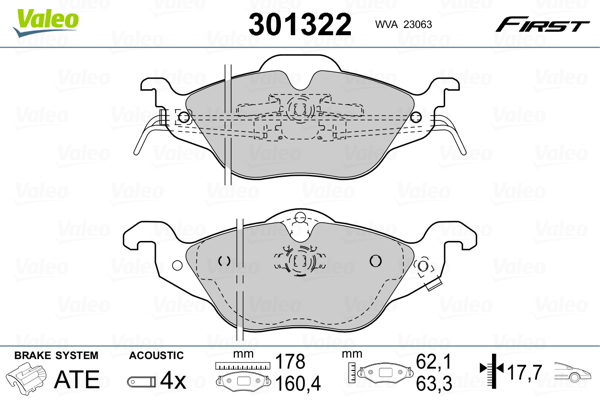 Remblokset Valeo 301322
