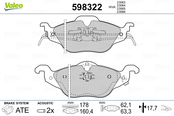 Remblokset Valeo 598322