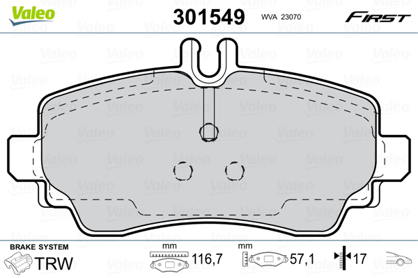 Remblokset Valeo 301549