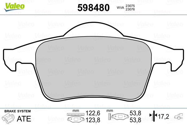 Remblokset Valeo 598480