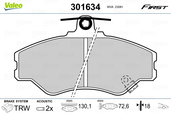 Remblokset Valeo 301634