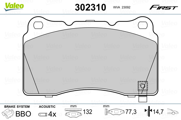 Remblokset Valeo 302310