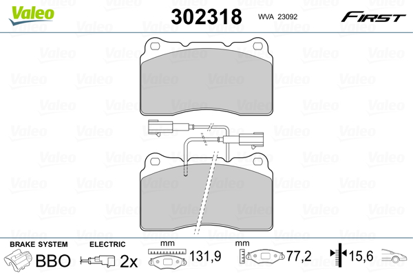 Remblokset Valeo 302318