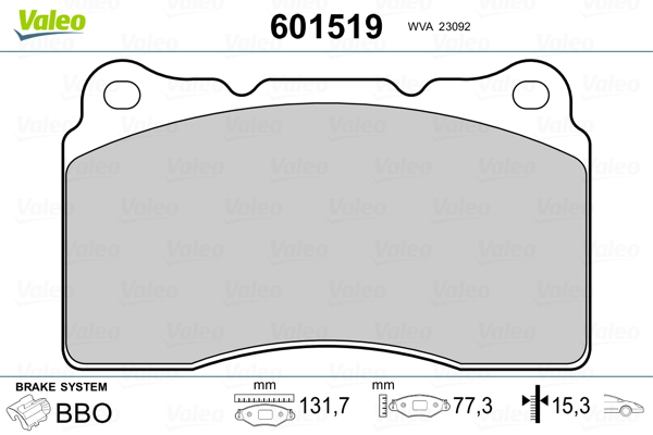 Remblokset Valeo 601519