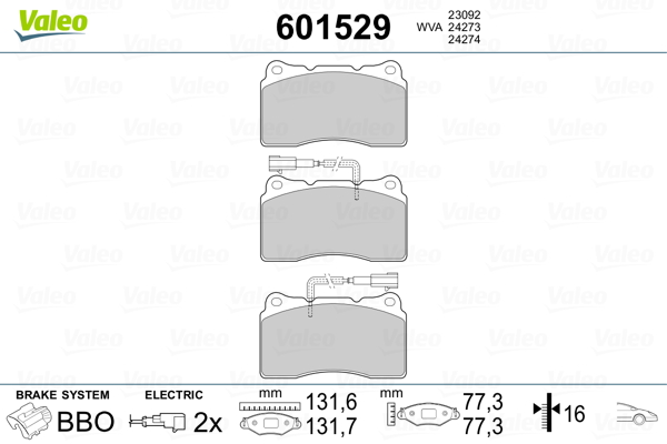 Remblokset Valeo 601529