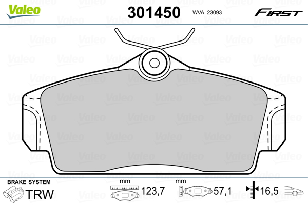 Remblokset Valeo 301450