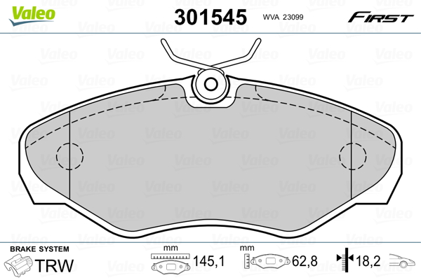 Remblokset Valeo 301545