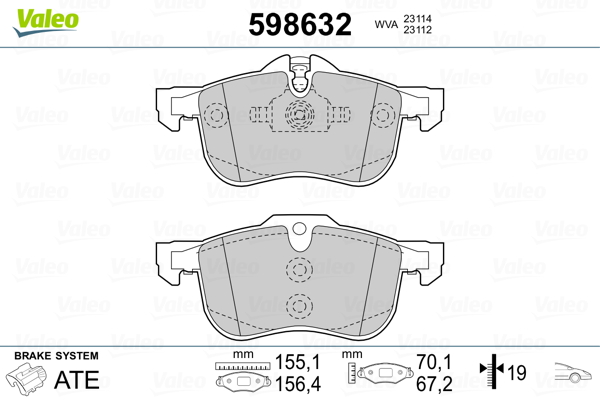 Remblokset Valeo 598632