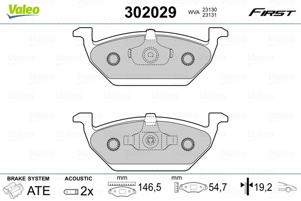 Remblokset Valeo 302029