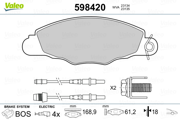 Remblokset Valeo 598420