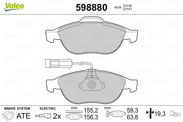 Remblokset Valeo 598880