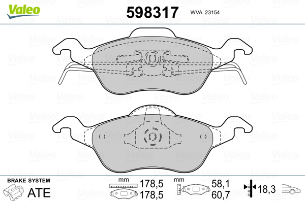 Remblokset Valeo 598317